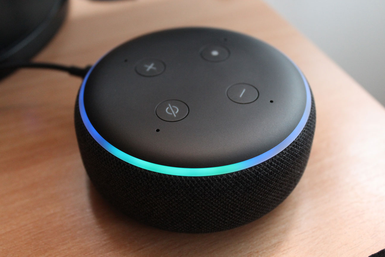 Background image showing an Amazon Echo device. Photo by Lazar Gugleta, available on Unsplash.